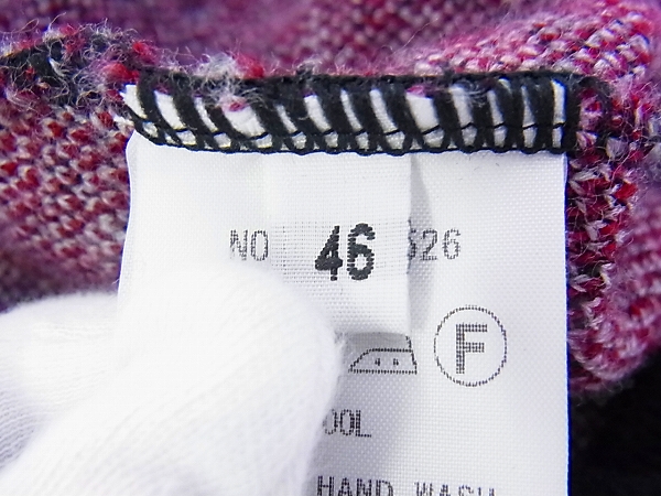 実際に弊社で買取させて頂いたFACTOTUM/ファクトタム ジャガードニットカーディガン 黒/46の画像 5枚目