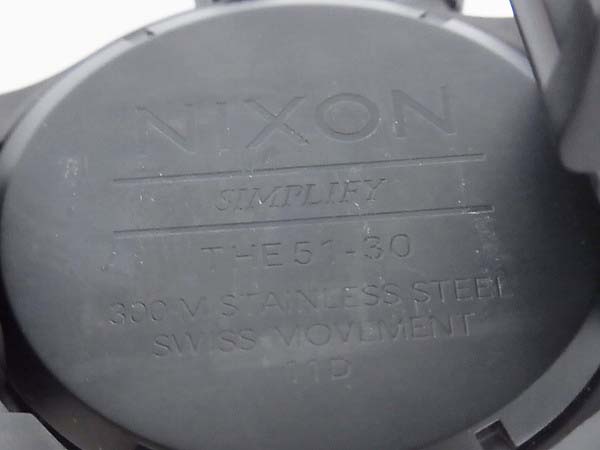 実際に弊社で買取させて頂いたNIXON/ニクソン THE 51-30 腕時計 マットブラック/A0571042の画像 4枚目