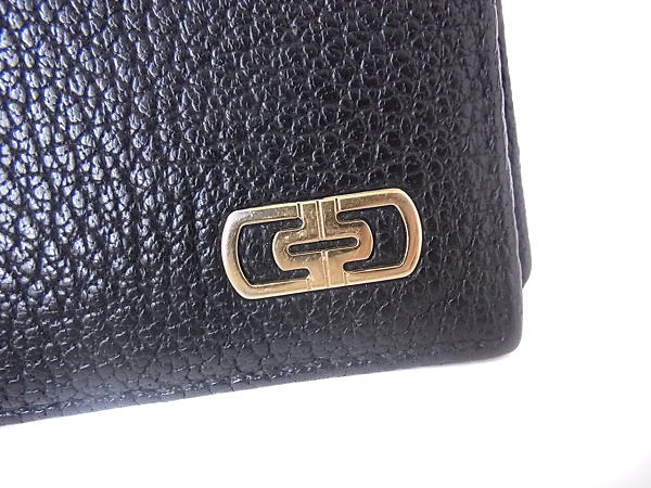 実際に弊社で買取させて頂いたBVLGARI/ブルガリ 二つ折り財布/ウォレット 小銭入れ無し 黒の画像 4枚目