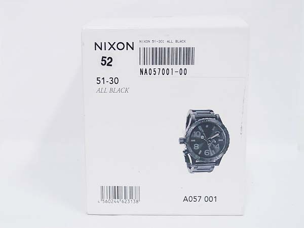 実際に弊社で買取させて頂いたNIXON/ニクソン THE51-30 オールブラック 腕時計/A057001の画像 8枚目