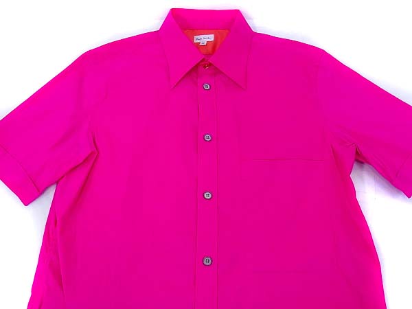 【未使用】Paul Smith Collection 半袖シャツ M ピンク Paul Smith Collection 半袖チェックシャツ M