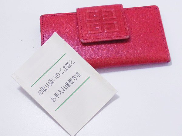 実際に弊社で買取させて頂いたGIVENCHY/ジバンシー 5連フックレザーキーケース レッドの画像 7枚目