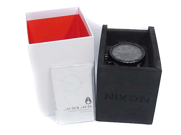 実際に弊社で買取させて頂いたNIXON/ニクソン THE 51-30 腕時計 マットブラック/A0571042の画像 6枚目