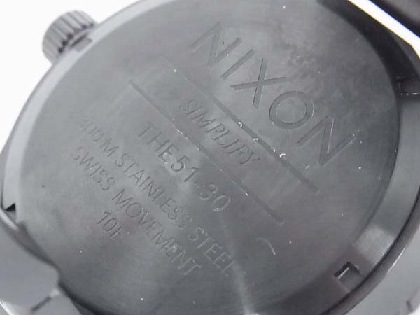 実際に弊社で買取させて頂いたNIXON/ニクソン THE51-30 オールブラック 腕時計/A057001の画像 4枚目