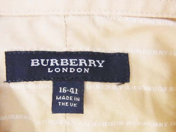 実際に弊社で買取させて頂いたBURBERRY LONDON/バーバリー 長袖シャツ ベージュ系/16.41の画像 2枚目