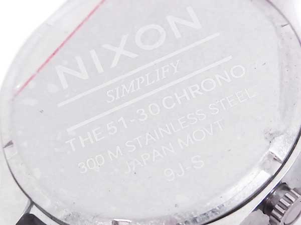 実際に弊社で買取させて頂いたNIXON/ニクソン 腕時計 THE 51-30 クロノグラフ デミ柄 A124636の画像 4枚目