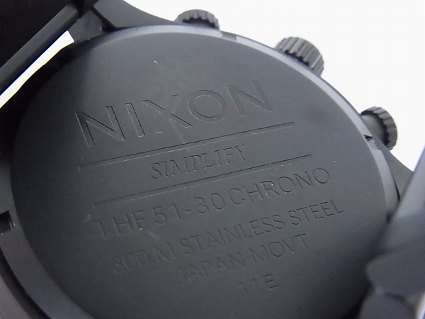 実際に弊社で買取させて頂いたNIXON/ニクソン 51-30 CHRONO MATTE BLACK SURPLUS/A083-1042の画像 4枚目