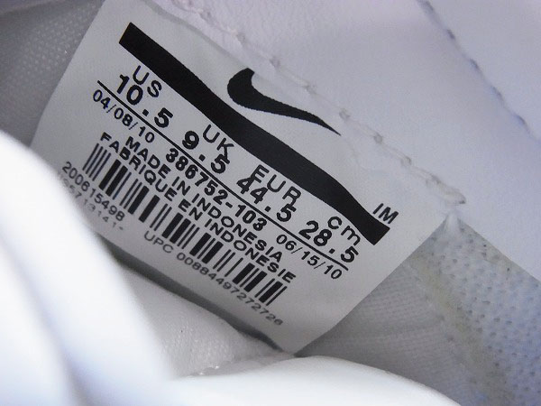 実際に弊社で買取させて頂いたNIKE×Fragment Design ALL COURT PREMIUM LTHR 386752-103/28.5の画像 5枚目