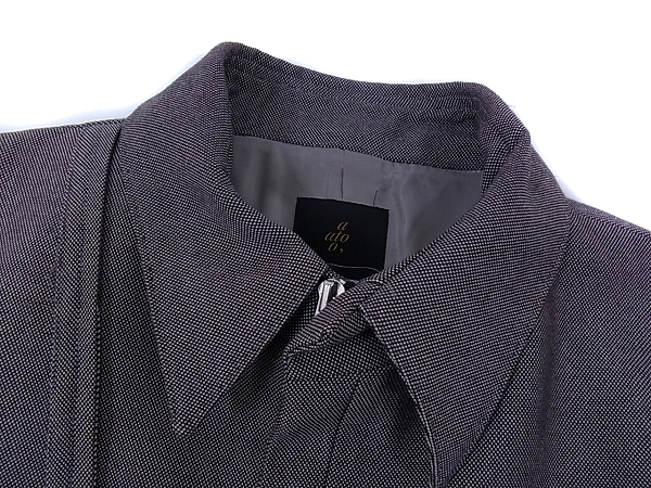 実際に弊社で買取させて頂いたato/アトウ ピンチェック柄ジップジャケット グレー/48の画像 5枚目