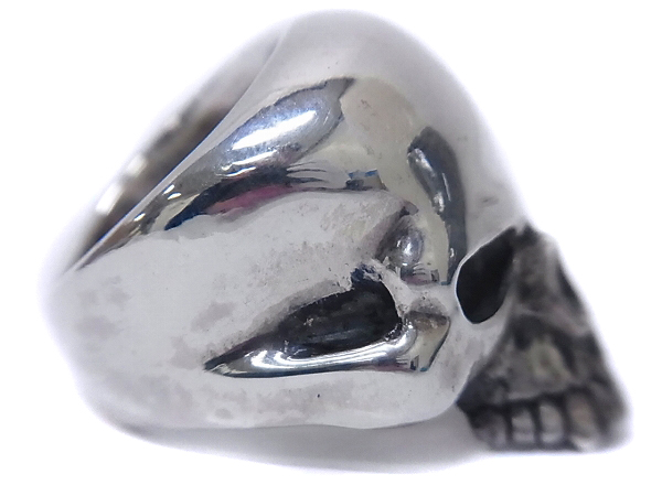 実際に弊社で買取させて頂いたクレイジーピッグ【6.4万↑】ラージエビルスカルリング 16号の画像 3枚目