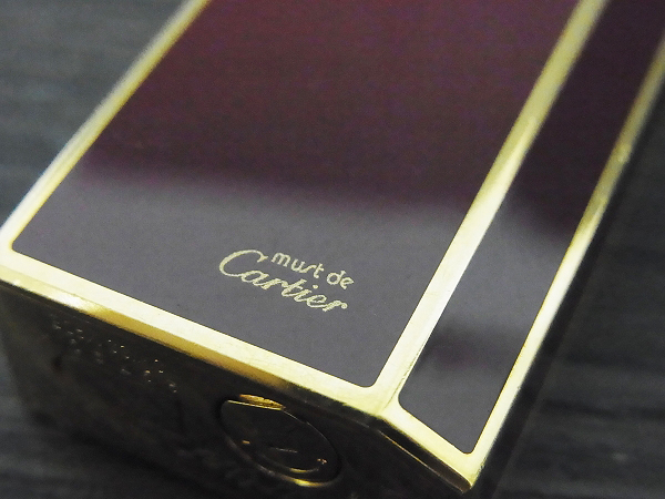 実際に弊社で買取させて頂いたCartier/カルティエ 黒ラッカー/オーバル ガスライター 2点SETの画像 4枚目