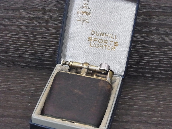 実際に弊社で買取させて頂いたdunhill ビンテージ 1920年代 革張り ダブルホイールライターの画像 8枚目