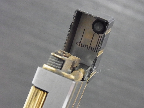 実際に弊社で買取させて頂いたdunhill/ダンヒル ゴールドストライプ柄 コンビ ガスライターの画像 5枚目
