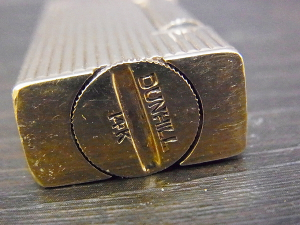 実際に弊社で買取させて頂いたダンヒル ビンテージ 14K ストライプ ショートローラライトの画像 4枚目