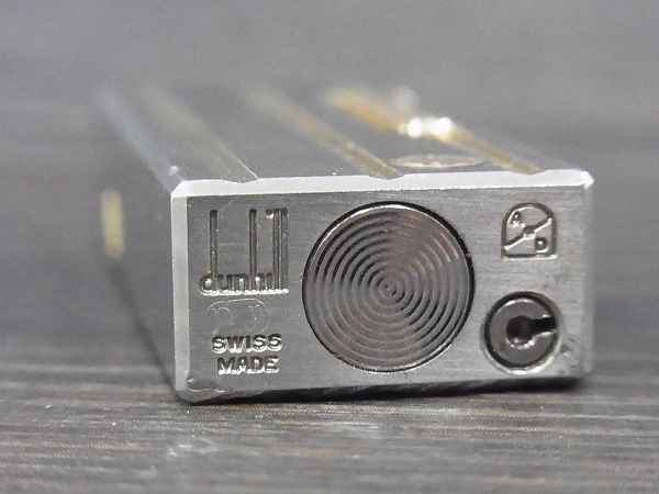 実際に弊社で買取させて頂いたdunhill/ダンヒル ゴールドストライプ柄 コンビ ガスライターの画像 2枚目