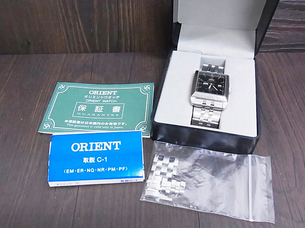 実際に弊社で買取させて頂いたORIENT/オリエント 自動巻き/スクエア型腕時計 NQAA-C0の画像 6枚目