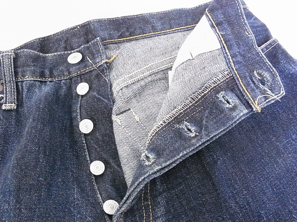 実際に弊社で買取させて頂いたDENIME/ドゥニーム ボタンフライ仕様デニムパンツ インディゴの画像 3枚目