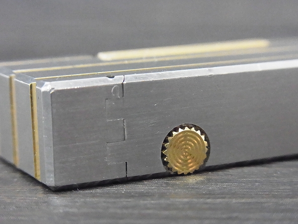 実際に弊社で買取させて頂いたdunhill/ダンヒル ゴールドストライプ柄 コンビ ガスライターの画像 3枚目