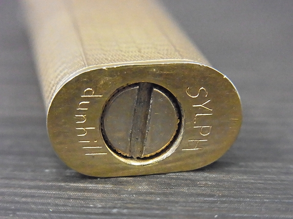 実際に弊社で買取させて頂いたdunhill/ダンヒル SYLPH ビンテージ 初期型オイルライター 金の画像 2枚目