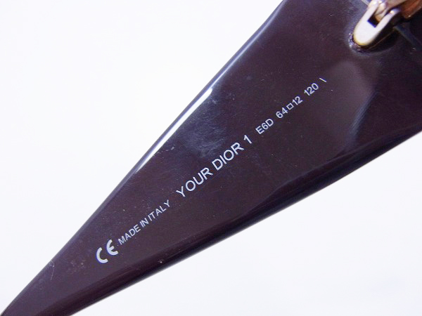 実際に弊社で買取させて頂いたDior/クリスチャンディオール YOUR Dior 1 サングラス ブラウンの画像 5枚目