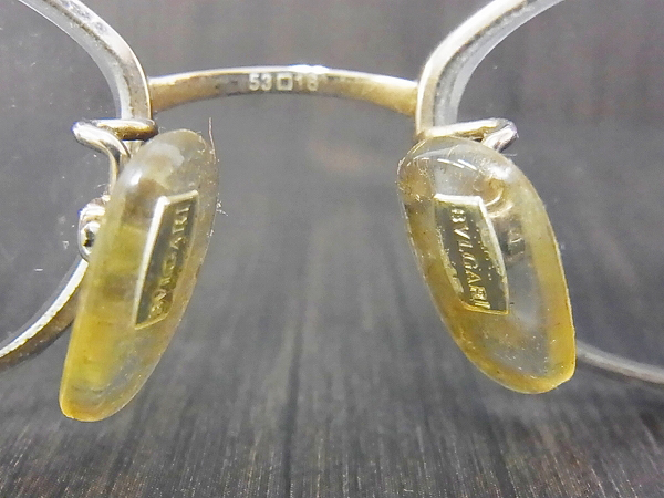 実際に弊社で買取させて頂いたBVLGARI/ブルガリ オーバル/メガネフレーム 金×黒 2024T-482の画像 2枚目