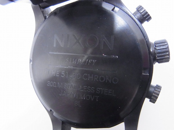 実際に弊社で買取させて頂いたNIXON/ニクソン THE 51-30 CHRONO クロノグラフ A083-001の画像 5枚目