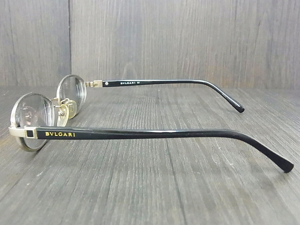 実際に弊社で買取させて頂いたBVLGARI/ブルガリ オーバル/メガネフレーム 金×黒 2024T-482の画像 1枚目