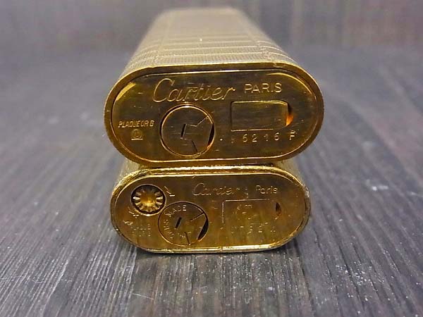 実際に弊社で買取させて頂いたCartier/カルティエ スリムガスライター トリニティ 金/2点SETの画像 2枚目