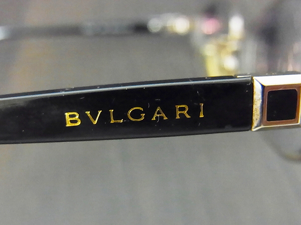 実際に弊社で買取させて頂いたBVLGARI/ブルガリ オーバル/メガネフレーム 金×黒 2024T-482の画像 6枚目