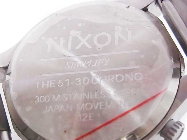 実際に弊社で買取させて頂いたNIXON/ニクソン THE 51-30 CHRONO/クロノグラフ 銀/黒 A083-000の画像 4枚目