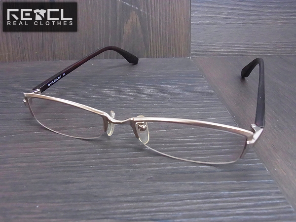 実際に弊社で買取させて頂いたBVLGARI/ブルガリ ハーフリム型 眼鏡フレーム ブラウン系 2042T