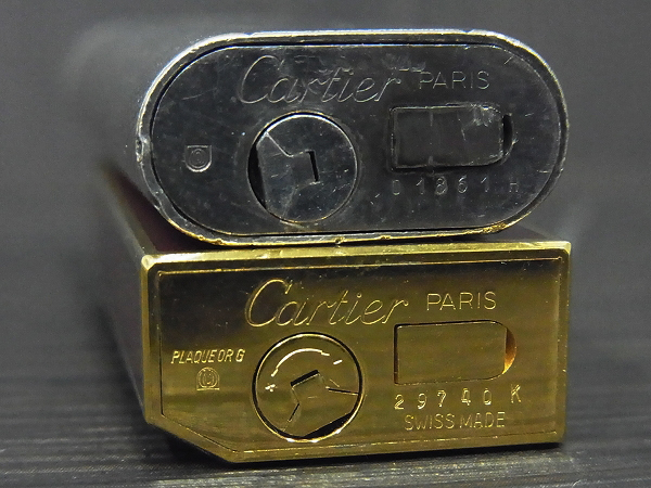 実際に弊社で買取させて頂いたCartier/カルティエ 黒ラッカー/オーバル ガスライター 2点SETの画像 3枚目