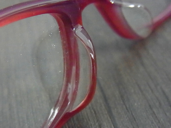 PRADA/プラダ スクエア型 メガネ/セルフレーム 赤紫/VPR11Pの