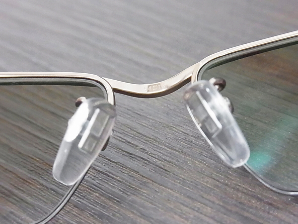 実際に弊社で買取させて頂いたdunhill/ダンヒル スクエア メガネフレーム ライトブラウン 512の画像 4枚目