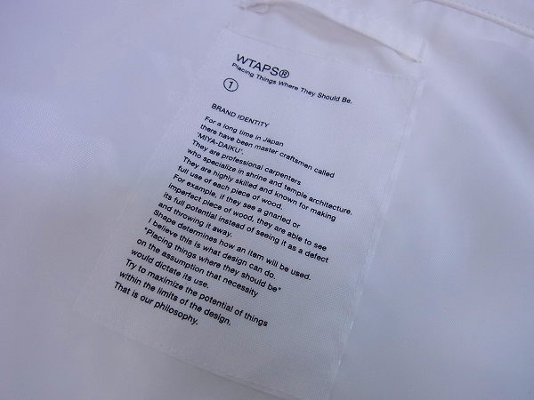 WTAPS 15SS 背ロゴワッペンペイズリー柄コーチジャケット/Sの買取実績