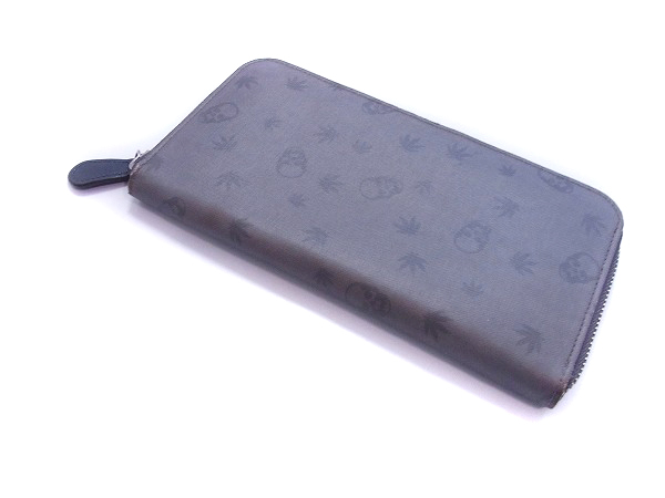 実際に弊社で買取させて頂いたルシアンペラフィネ ラウンドジップウォレット スカル グレーの画像 3枚目