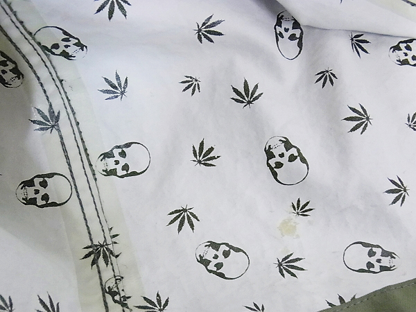 実際に弊社で買取させて頂いたルシアンペラフィネ スカル刺繍等 ナイロンジャケット カーキ/Mの画像 4枚目