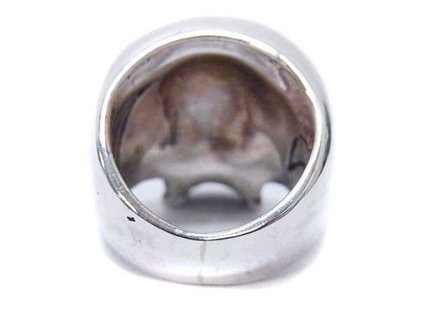 実際に弊社で買取させて頂いたクレイジーピッグ【6.4万↑】ラージエビルスカルリング 16号の画像 6枚目