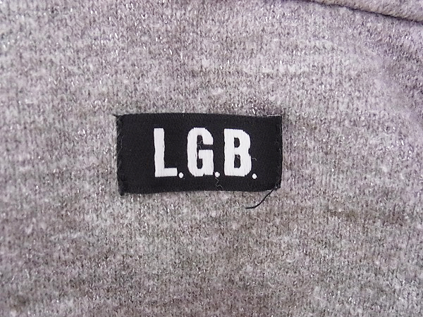 実際に弊社で買取させて頂いたL.G.B/ルグランブルー フード付 ジップアップパーカー 灰 1の画像 2枚目