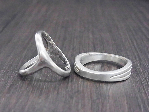 実際に弊社で買取させて頂いたGARNI/ガルニ シルバーリング/指輪 7号/19号 2点セットの画像 1枚目