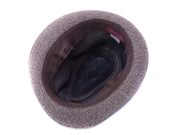 実際に弊社で買取させて頂いたBorsalino/ボルサリーノ ウール 中折ハット ブラウン 日本製の画像 1枚目