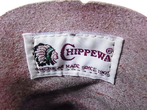 実際に弊社で買取させて頂いたChippewa/チペワ プレーントゥレースアップブーツ 赤茶/8.5Eの画像 5枚目