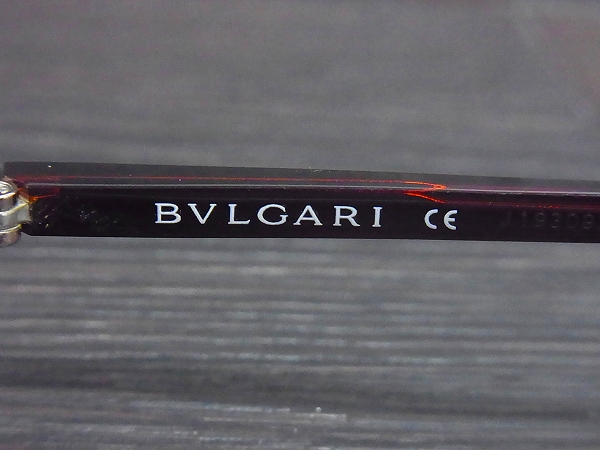 実際に弊社で買取させて頂いたBVLGARI/ブルガリ ハーフリム型 眼鏡フレーム ブラウン系 2042Tの画像 4枚目