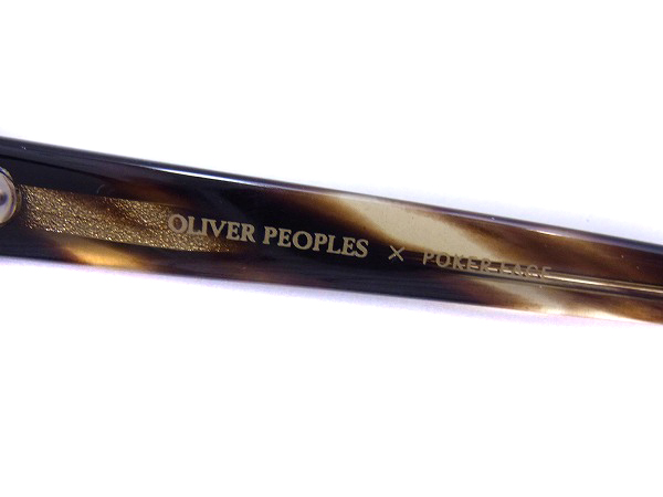 実際に弊社で買取させて頂いたOLIVER PEOPLES×POKER FACE ウェス スクエア型メガネフレームの画像 6枚目