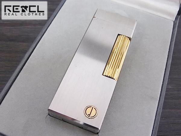 実際に弊社で買取させて頂いたdunhill/ダンヒル デュポン シルバー×ゴールド ガスライター 