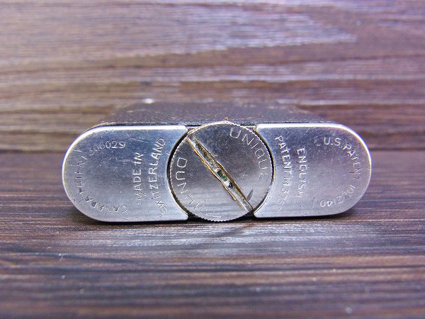 実際に弊社で買取させて頂いたDUNHILL/ダンヒル 革張り UNIQUE/ユニーク オイルライターの画像 3枚目