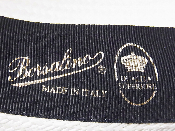 実際に弊社で買取させて頂いたBorsalino/ボルサリーノ 麦わら帽子/パナマハット リボン付き Lの画像 6枚目