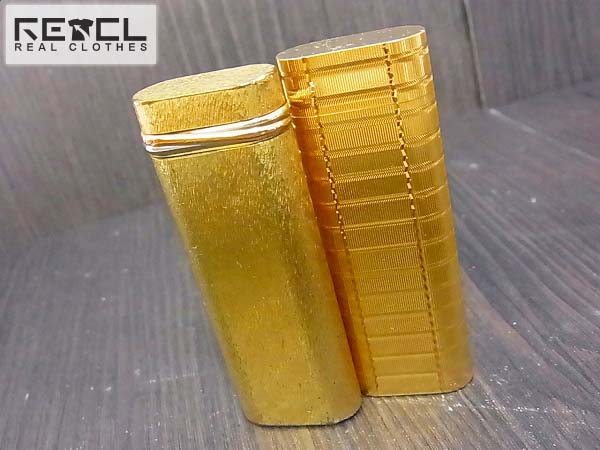実際に弊社で買取させて頂いたCartier/カルティエ スリムガスライター トリニティ 金/2点SET