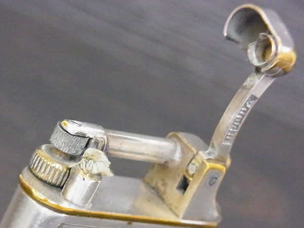 実際に弊社で買取させて頂いたdunhill/ダンヒル UNIQUE ビンテージ ダブルホイールライターの画像 3枚目