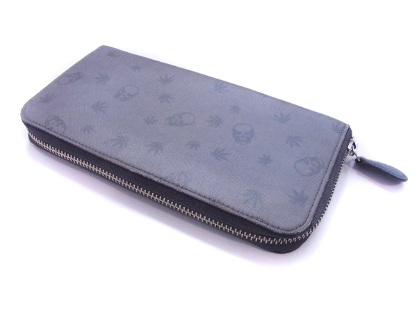 実際に弊社で買取させて頂いたルシアンペラフィネ ラウンドジップウォレット スカル グレーの画像 2枚目